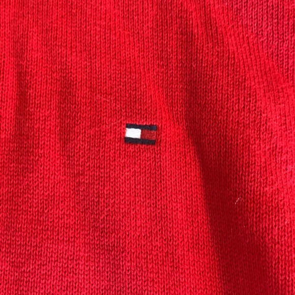 Men’s Red Tommy Hilfiger Zip Turtleneck Sweater Size Large - Picture 3 of 5